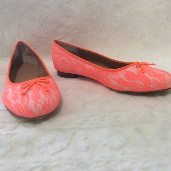 🐞 J. Crew Uptown Neon Ballerina Flats NWOT - Picture 2 of 6